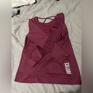 Girls Burgundy Justice Active: Burgundy / 18-20